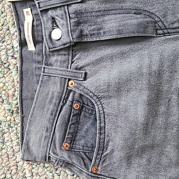 LEVIS WOMENS LIW PRO STRAIGHT GRAY JEANS SIZE 28 SEE MEASUREMENTS IN PICTURES - Picture 4 of 16